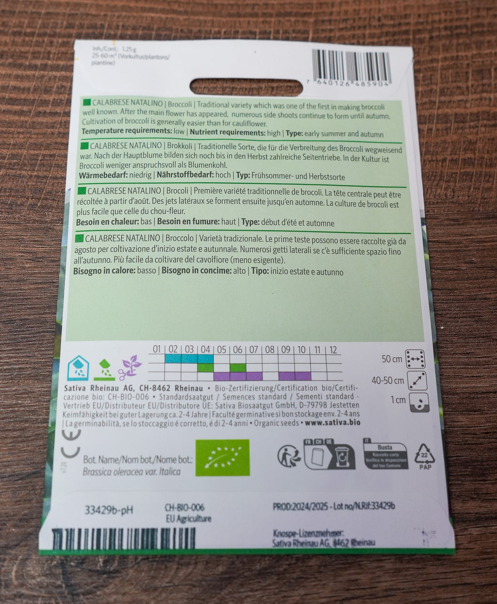 Brokkoli "Calabrese Natalino" Sativa Saatgut