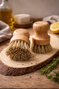 Topfbürste aus massivem Holz & natürlichen Kokosfasern
