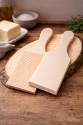 Butterkugelformer 1 Paar Buchenholz 18 cm