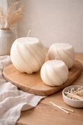 Kerze "Swirl" mittel aus Bio-Sojawachs