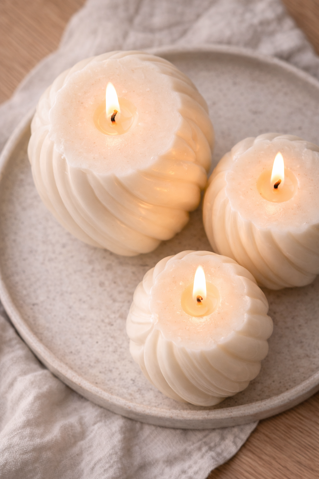 Kerze "Soft Twist" klein aus Bio-Sojawachs