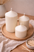 Kerze "Stripe" klein aus Bio-Sojawachs
