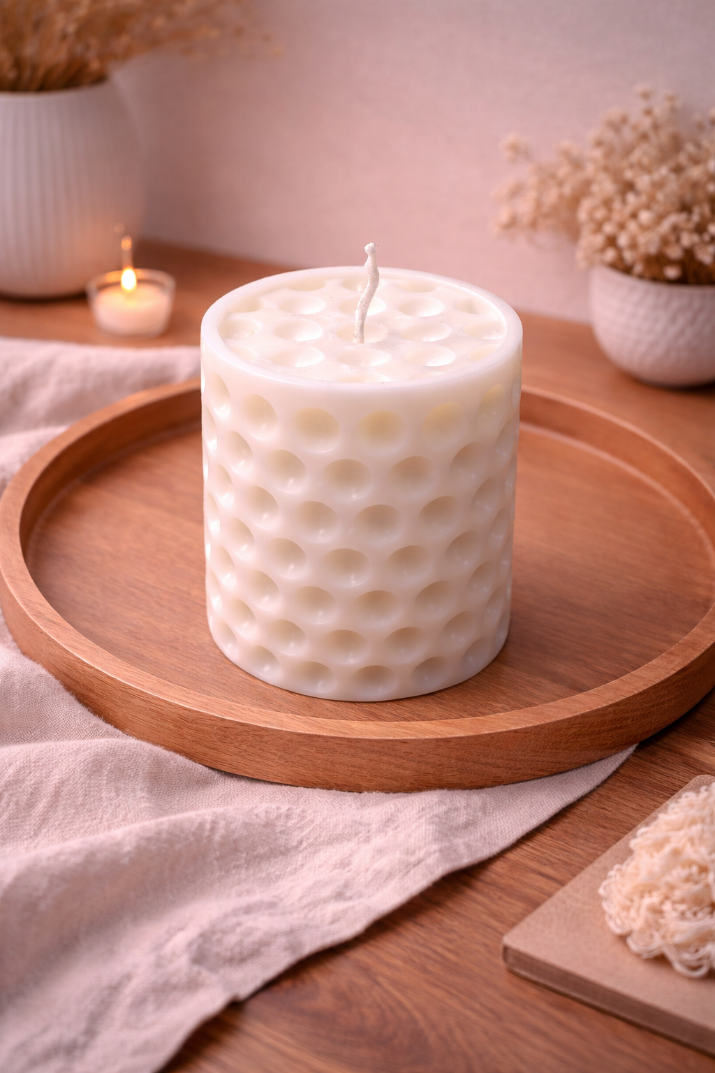 Kerze "Pure Dots" aus Bio-Sojawachs