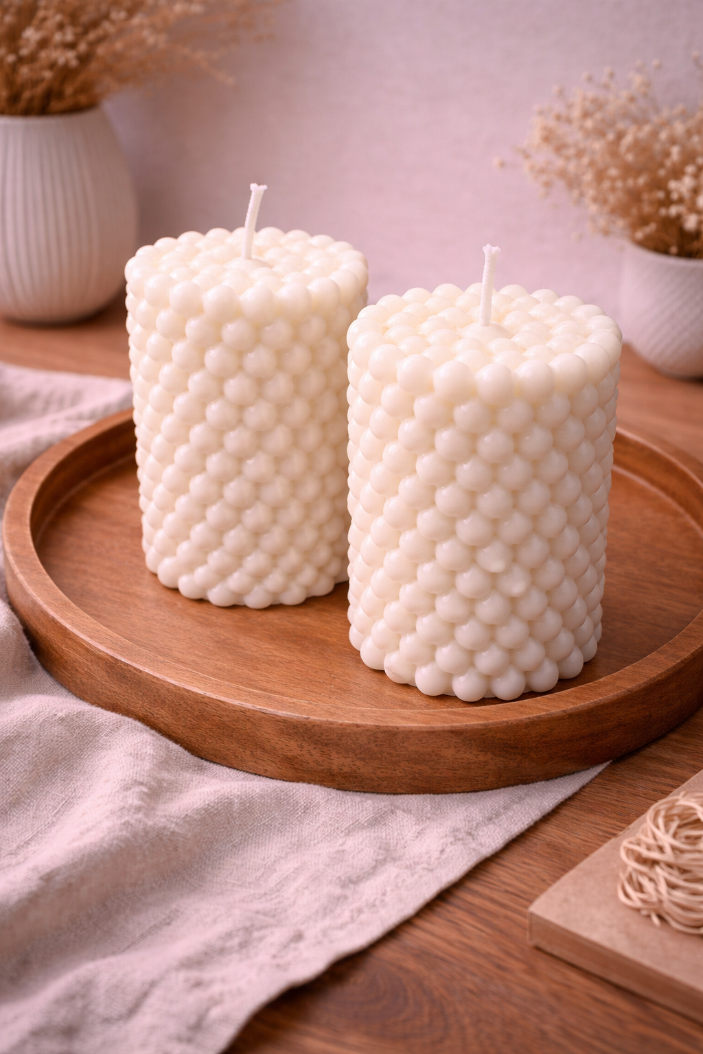 Kerze "Perle" aus Bio-Sojawachs