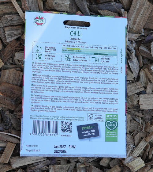 Chili "Biquinho" Saatgut