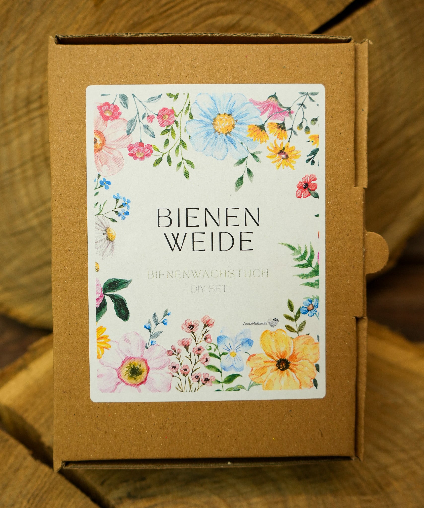 DIY Bienenwachstuch-Set "Bienenweide" 3er Set zum Selbermachen * vegane Variante mit Sojawachs*