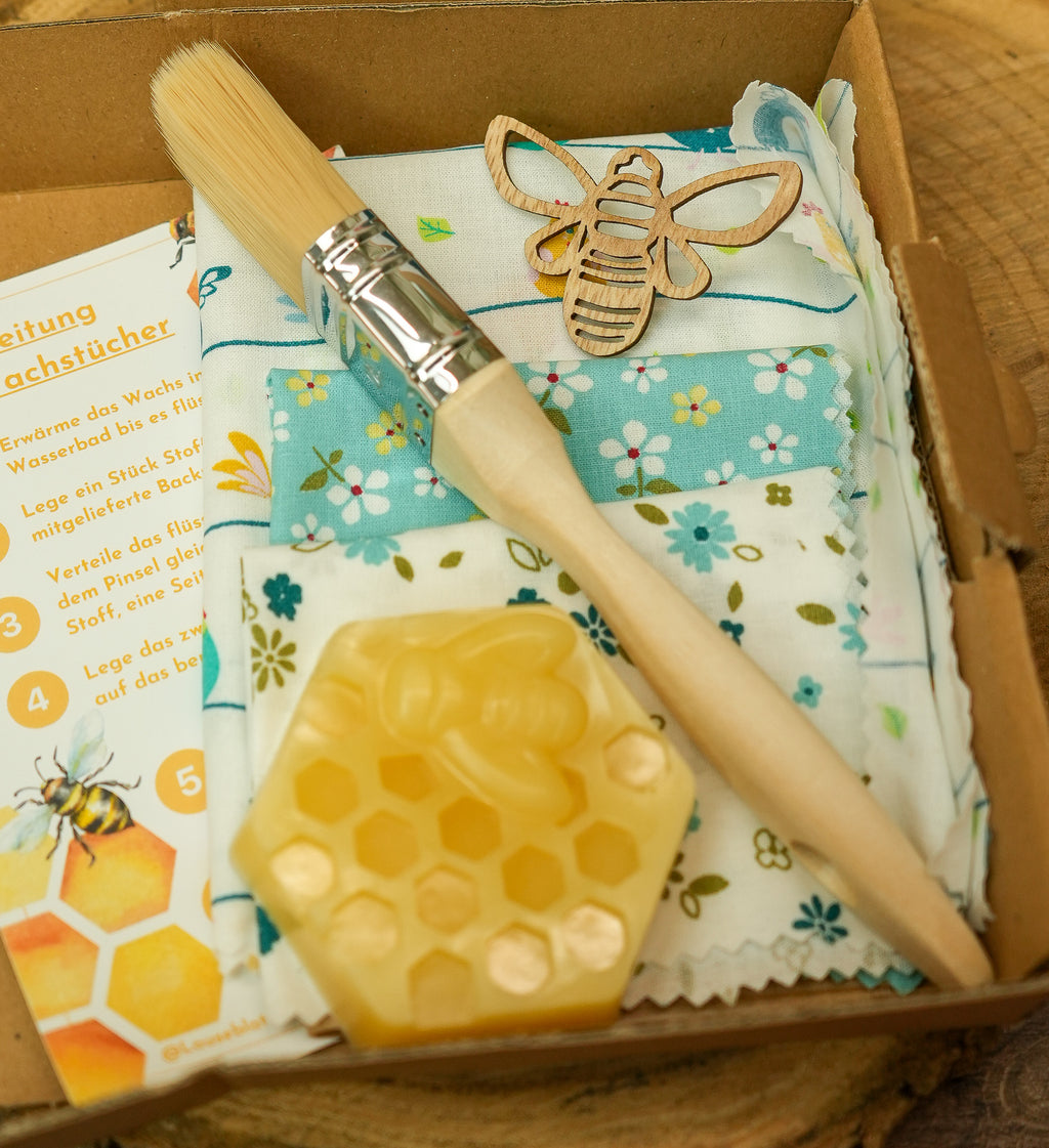 DIY Bienenwachstuch-Set "Hühnerbande" 3er Set zum Selbermachen