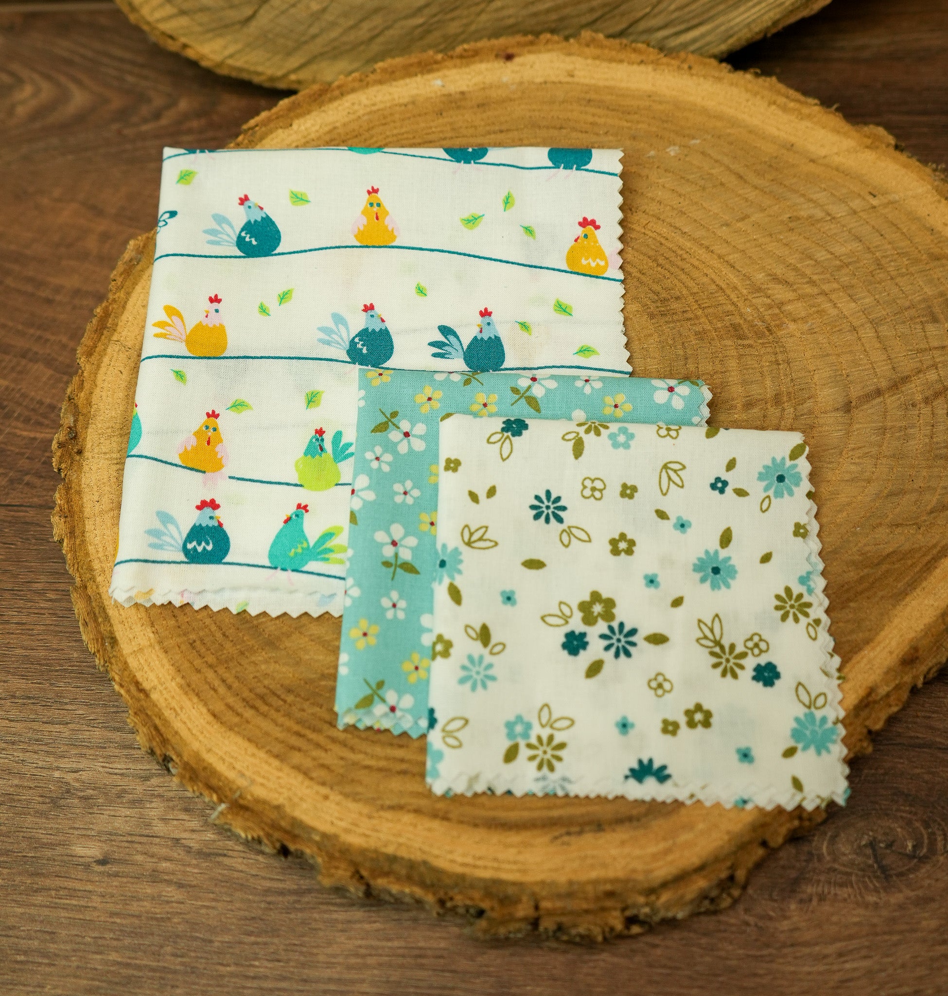 DIY Bienenwachstuch-Set "Happy Bunny" 3er Set zum Selbermachen * vegane Variante mit Sojawachs*