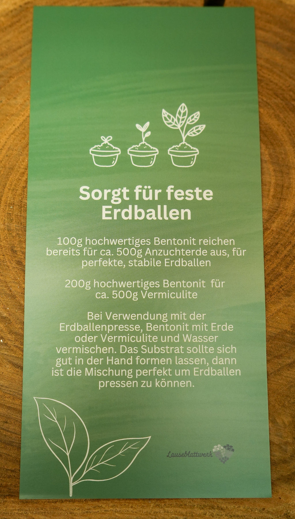 Erdballenpresse Starter-Set mit Vermiculite & Bentonit