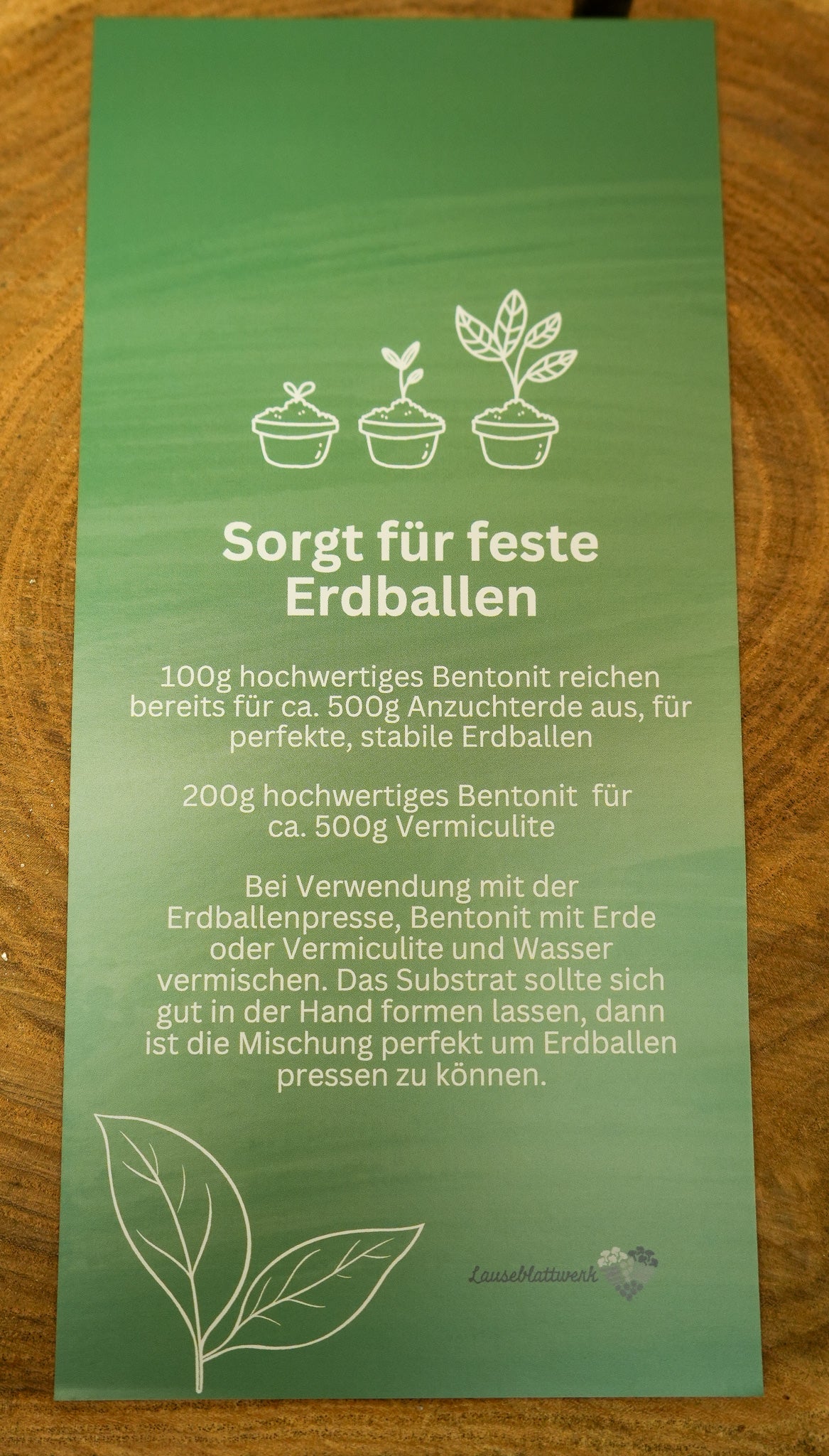 Erdballenpresse Starter-Set mit Vermiculite & Bentonit
