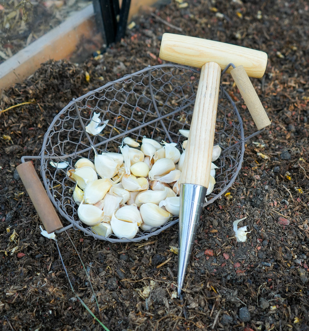 Pflanzholz aus Edelstahl mit Holzgriff