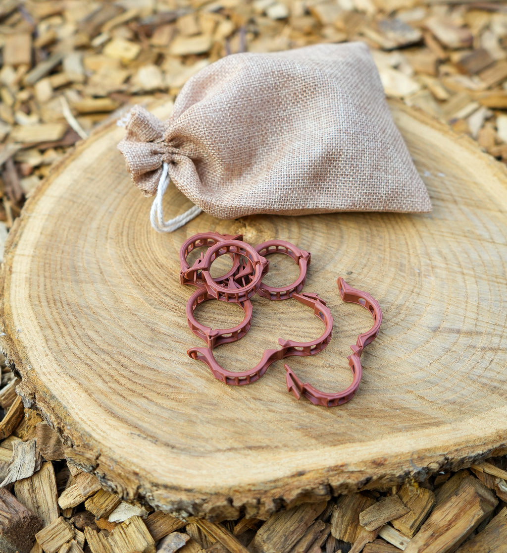 Tomatenhaken Starter Set 10er -  10 Tomatenhaken, -Clips und Profi-Jute