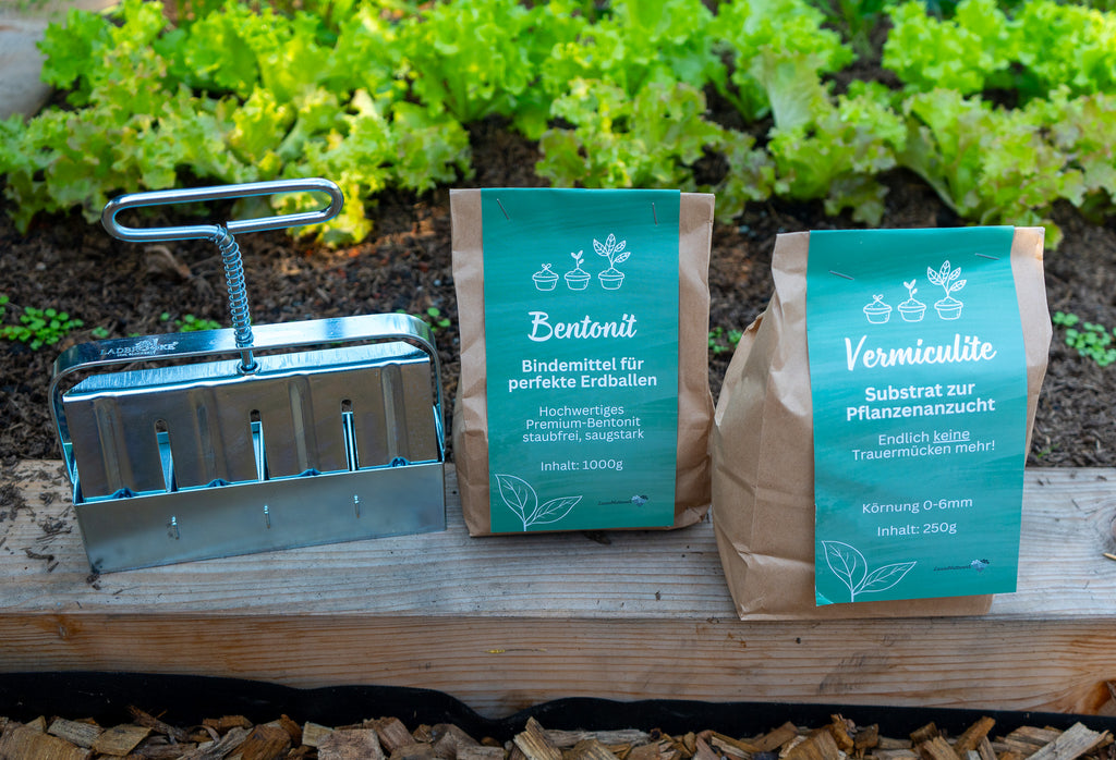 Erdballenpresse Starter-Set mit Vermiculite & Bentonit