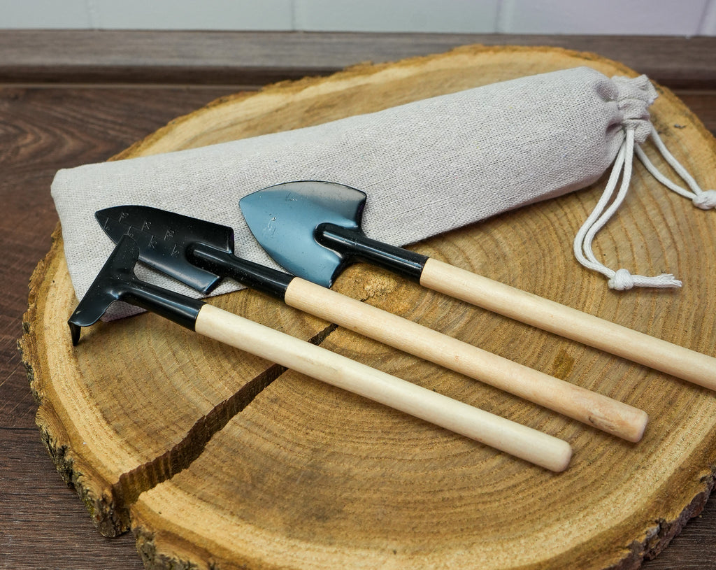 Mini Gartenwerkzeug 3er Set - perfekt für die Jungpflanzenanzucht