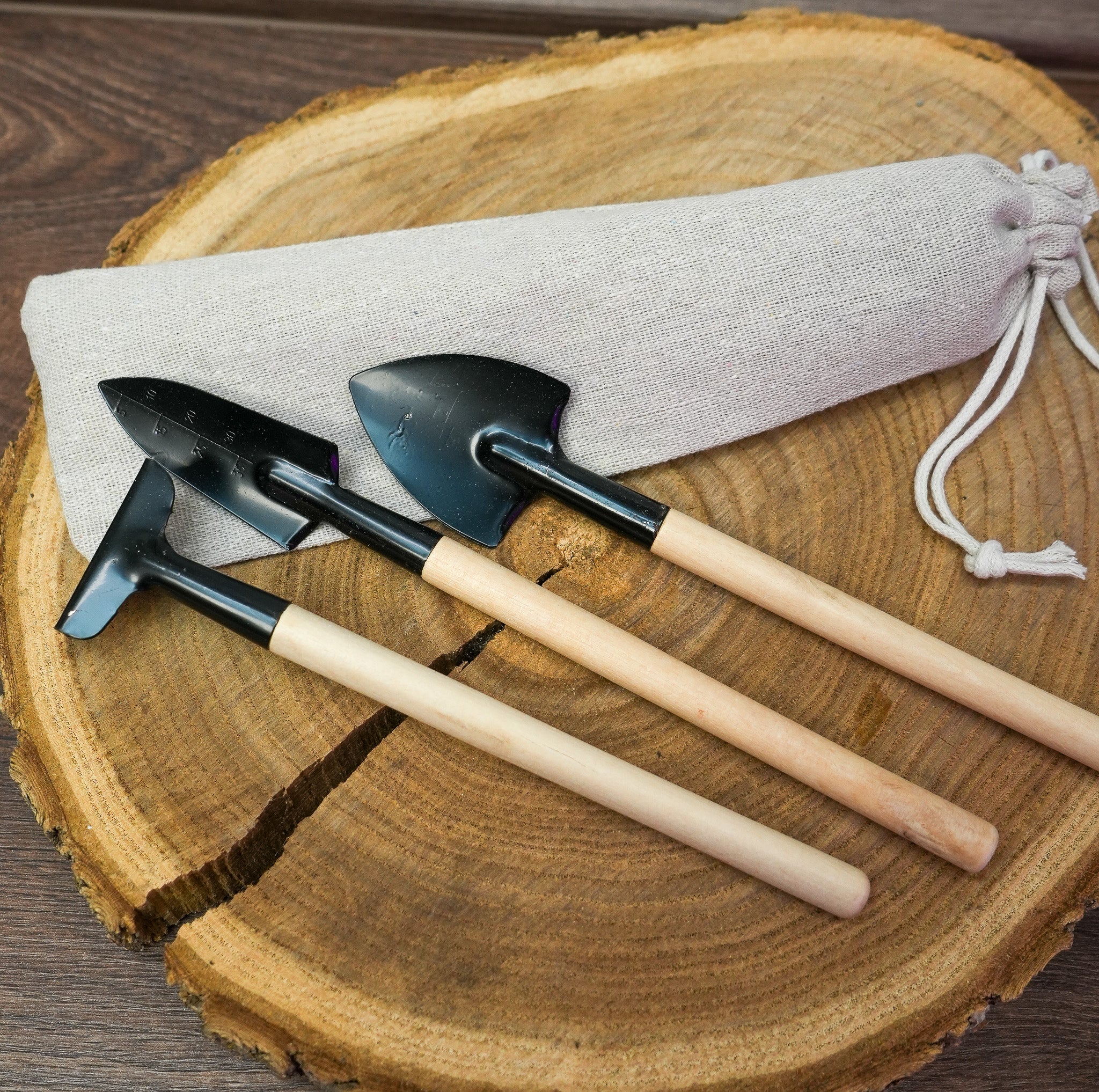 Mini Gartenwerkzeug 3er Set - perfekt für die Jungpflanzenanzucht