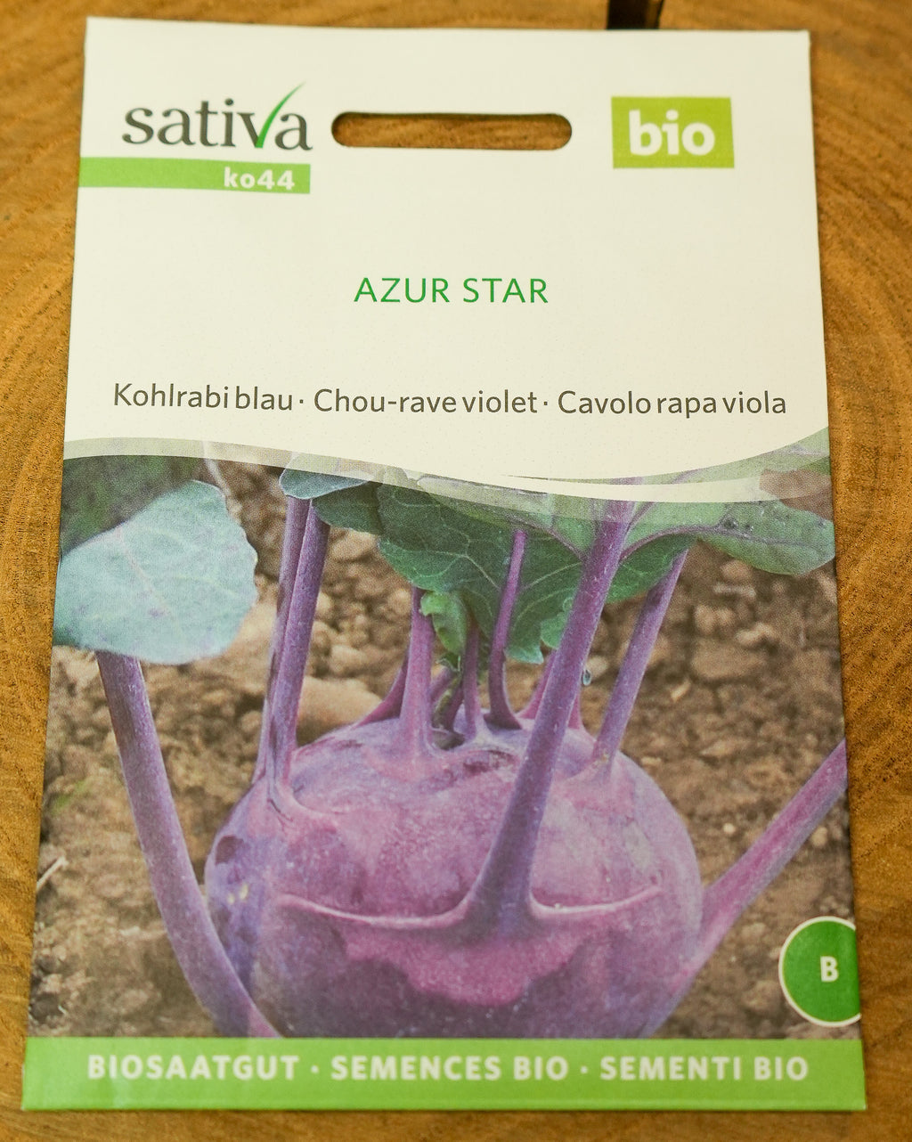 Kohlrabi "Azur Star" Sativa Saatgut
