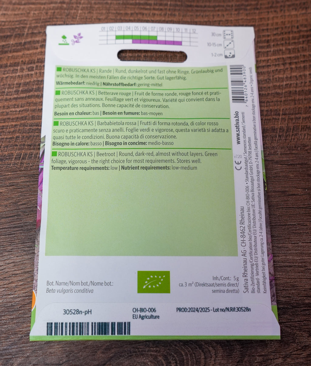 Rote Beete "Robuschka" Sativa Saatgut