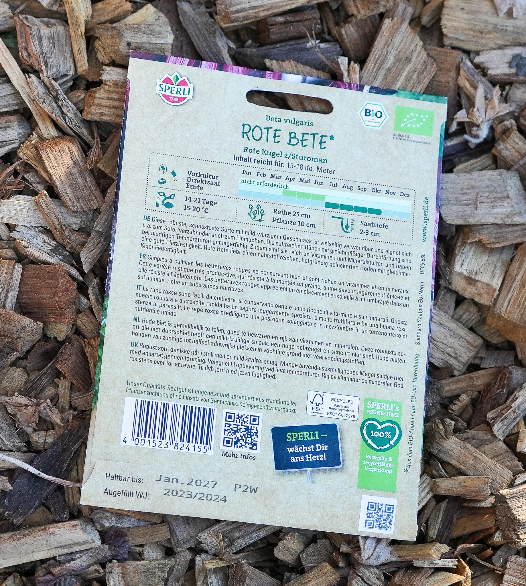 Rote Bete "Rote Kugel 2 / Sturoman" Saatgut