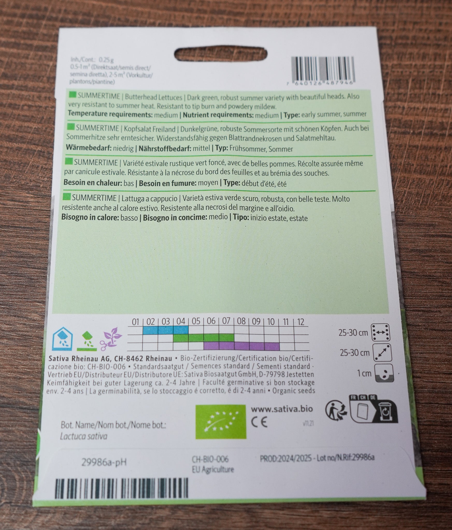 Kopfsalat "Summertime" Sativa Saatgut