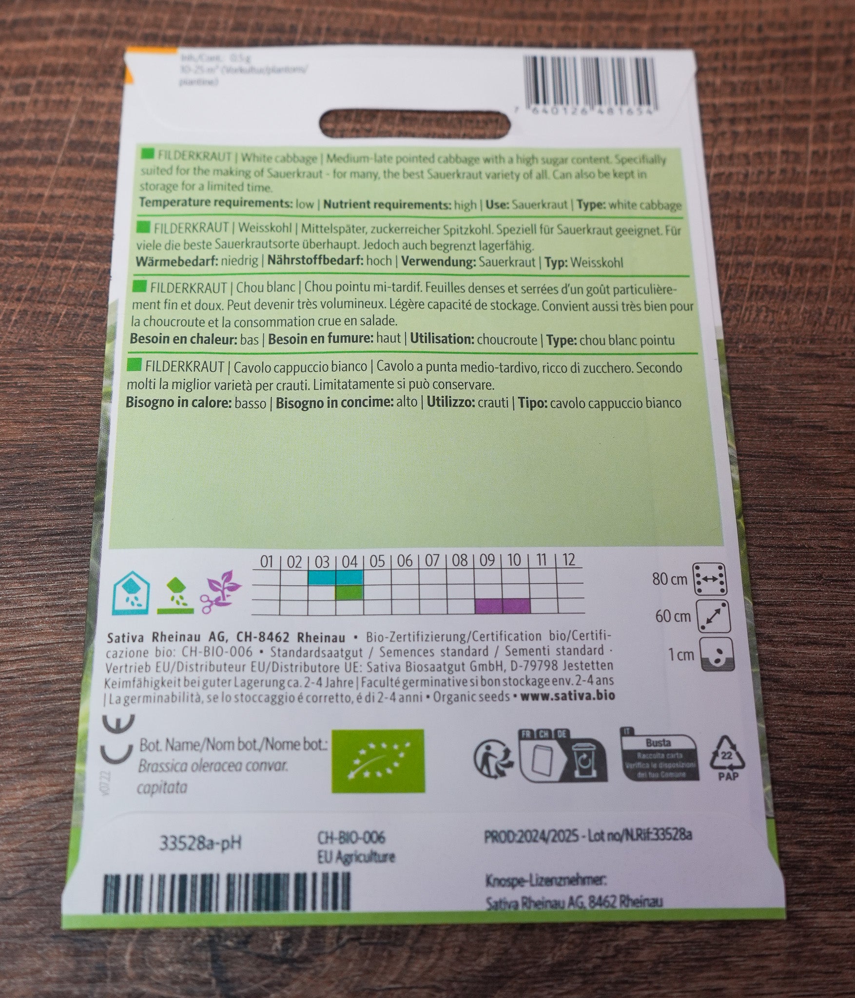Spitzkohl "Filderkraut" Sativa Saatgut