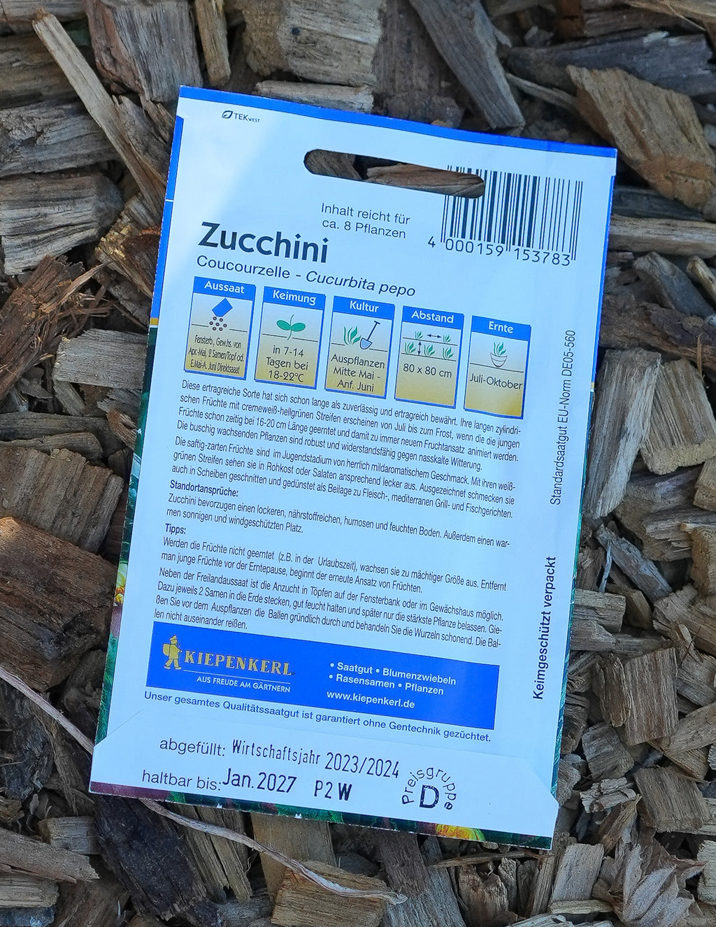 Zucchini "Coucourzelle" Saatgut
