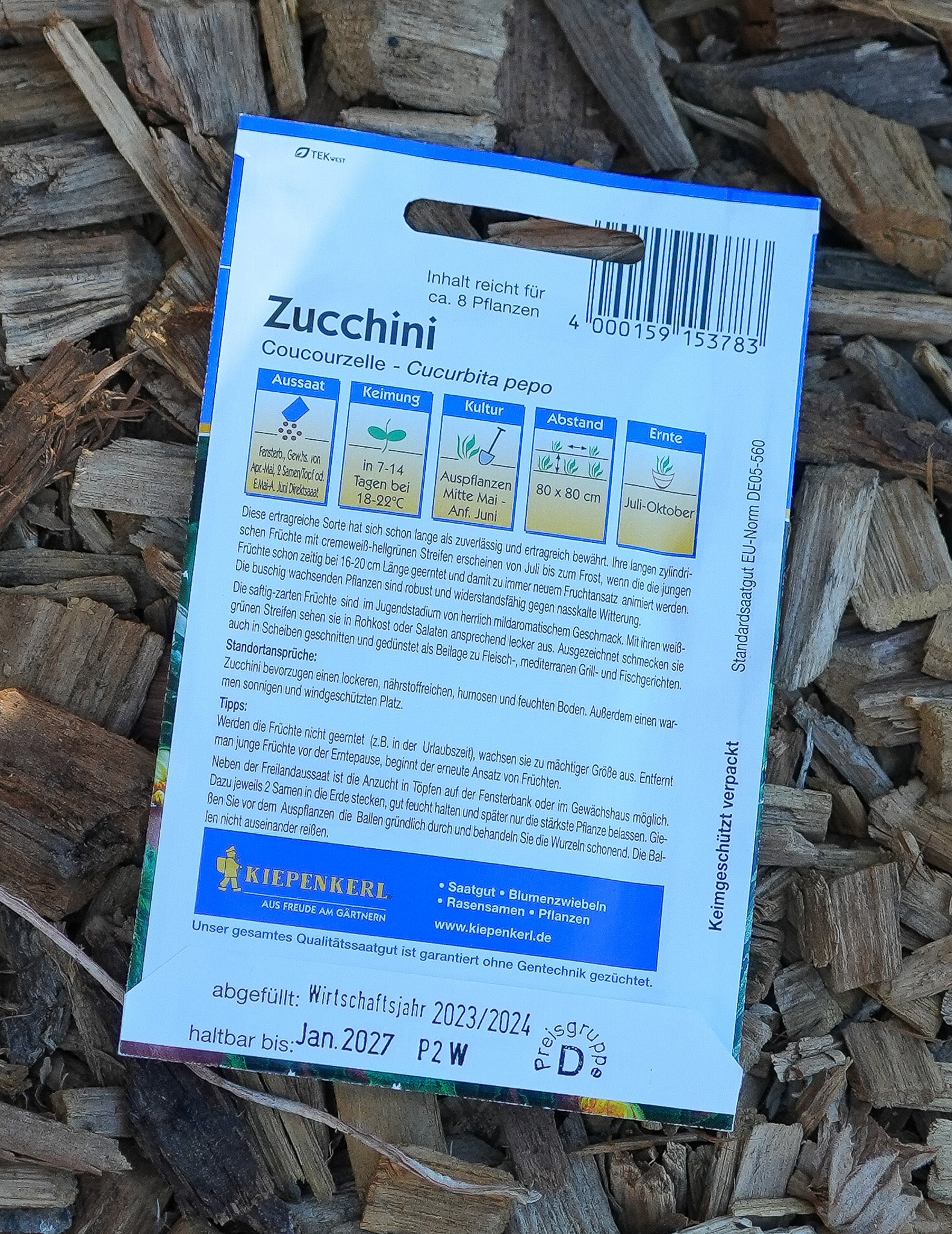 Zucchini "Coucourzelle" Saatgut