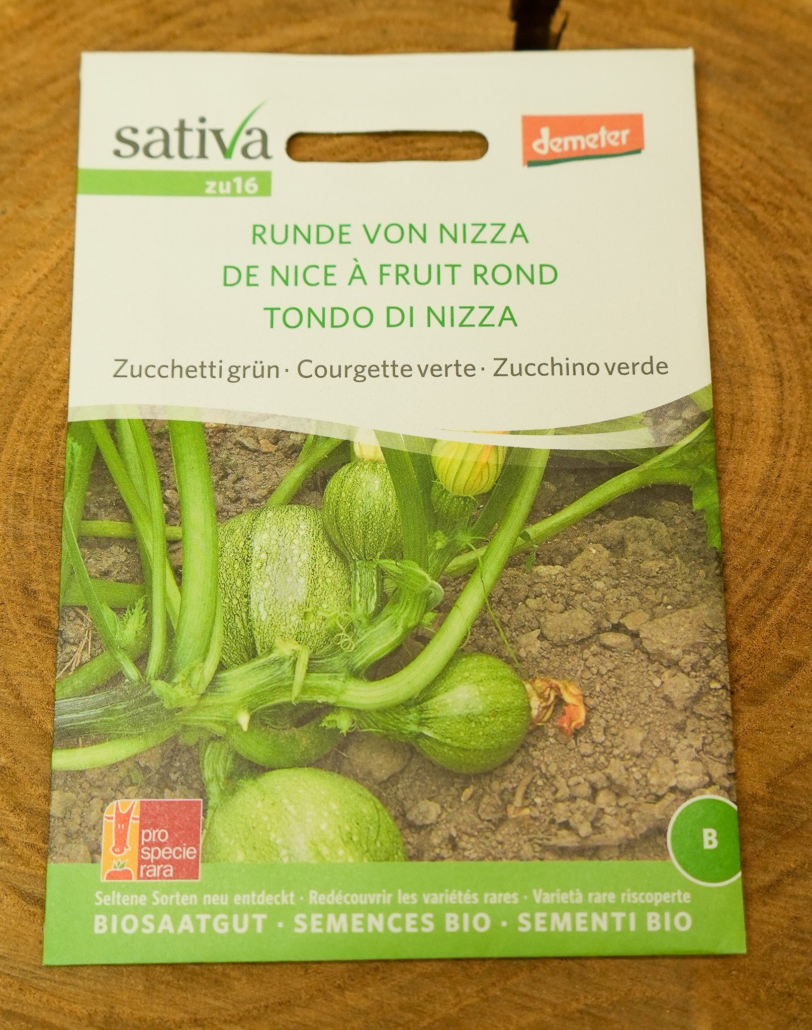 Zucchini "Runde von Nizza" Sativa Saatgut